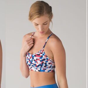Lululemon Flow Y Bra IV Capoeira Multi Pattern Size 10